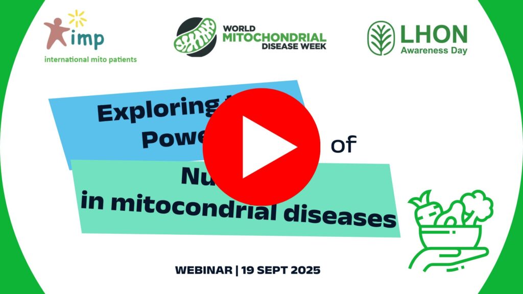 Title slide of a presentation showing the title 'Exploring the Power of Nutrition in Mitochondrial Diseases'